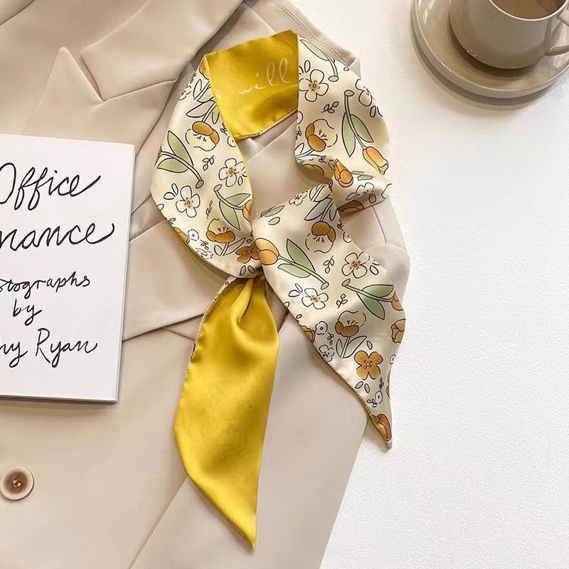 Vintage floral hair scarf headband