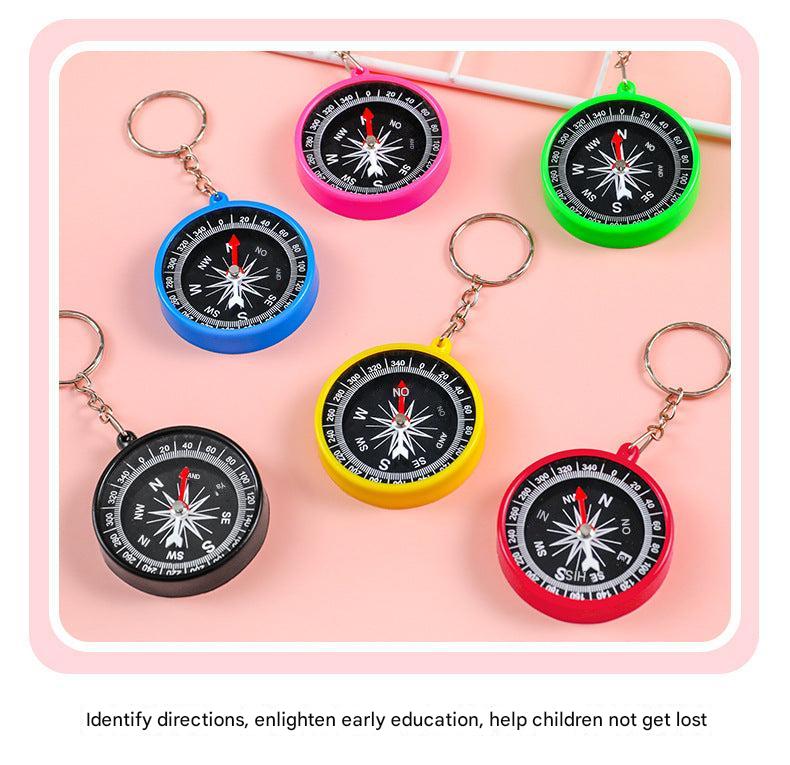 durable plastic keychain compass for kids