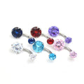 Round Double White Zircon Three Claw
