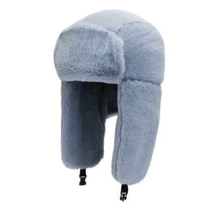 Winter earflap hat in gray