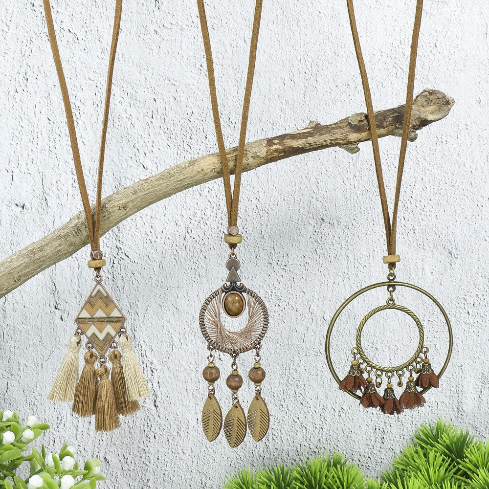 Beautiful Bohemian jewelry on display image 8