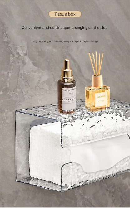 Durable plastic tissue box for kitchen