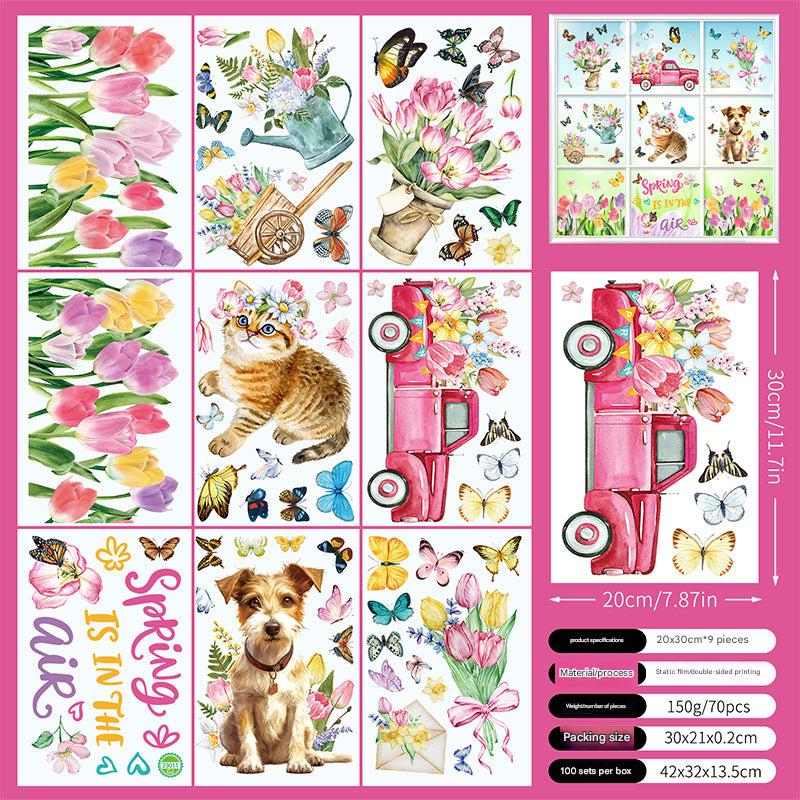 Spring Floral Window Sticker Image 6
