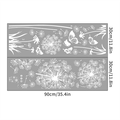 Dandelion wall sticker on white wall