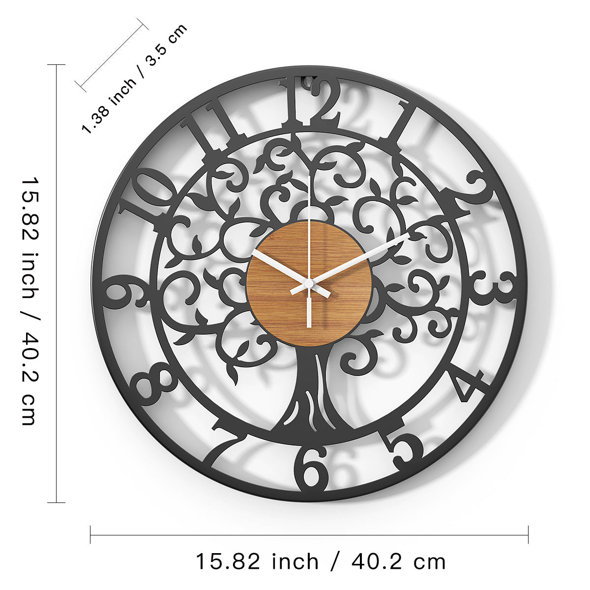 Minimalist Design of Wooden Texture Wall Clock
