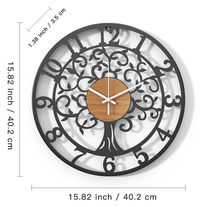Minimalist Design of Wooden Texture Wall Clock