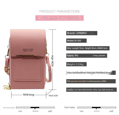 Gray trendy PU bag with multiple pockets