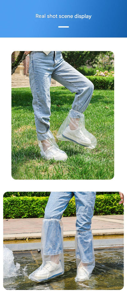 Waterproof disposable shoe cover side view