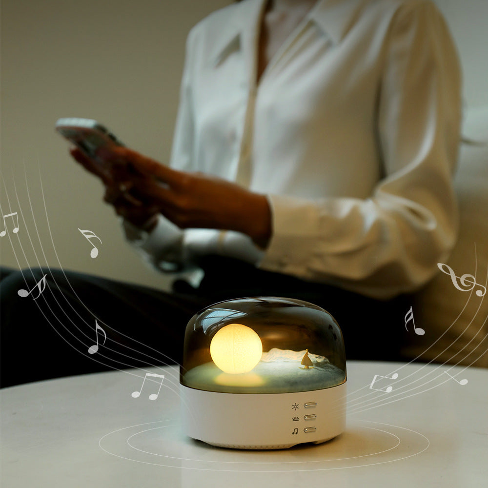 Portable Bluetooth speaker with LED