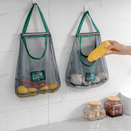 Wall-mounted kitchen organization bag