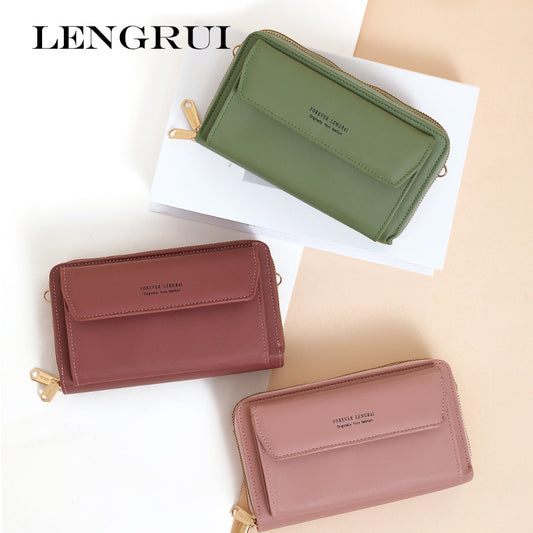 Image of a red PU shoulder bag for women