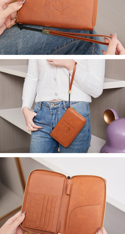 RFID passport holder red