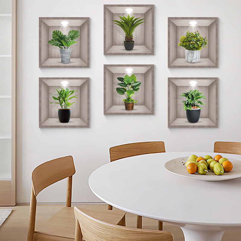 Stylish green plant wall art sticker 6