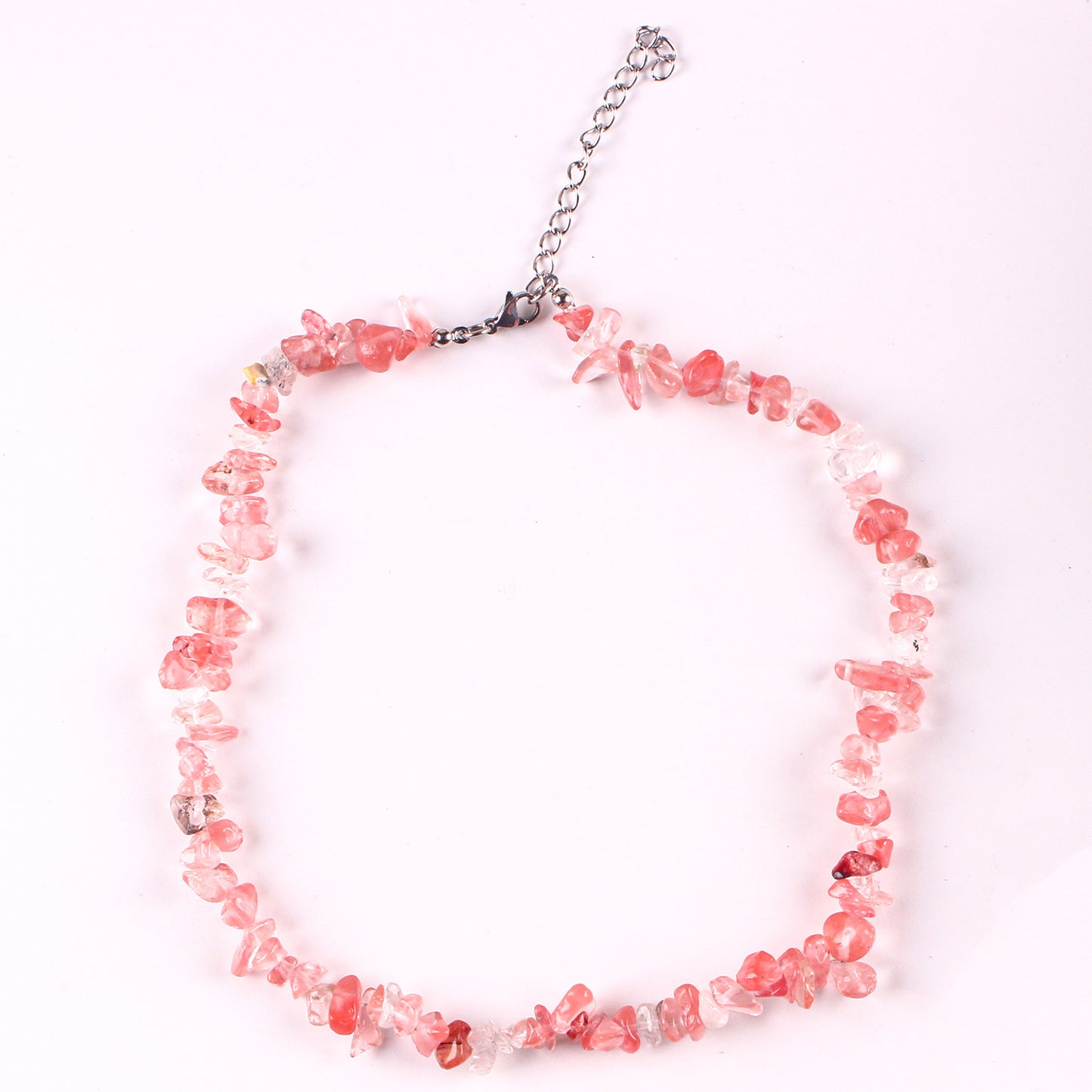 Bohemian natural stone crystal necklace image 1