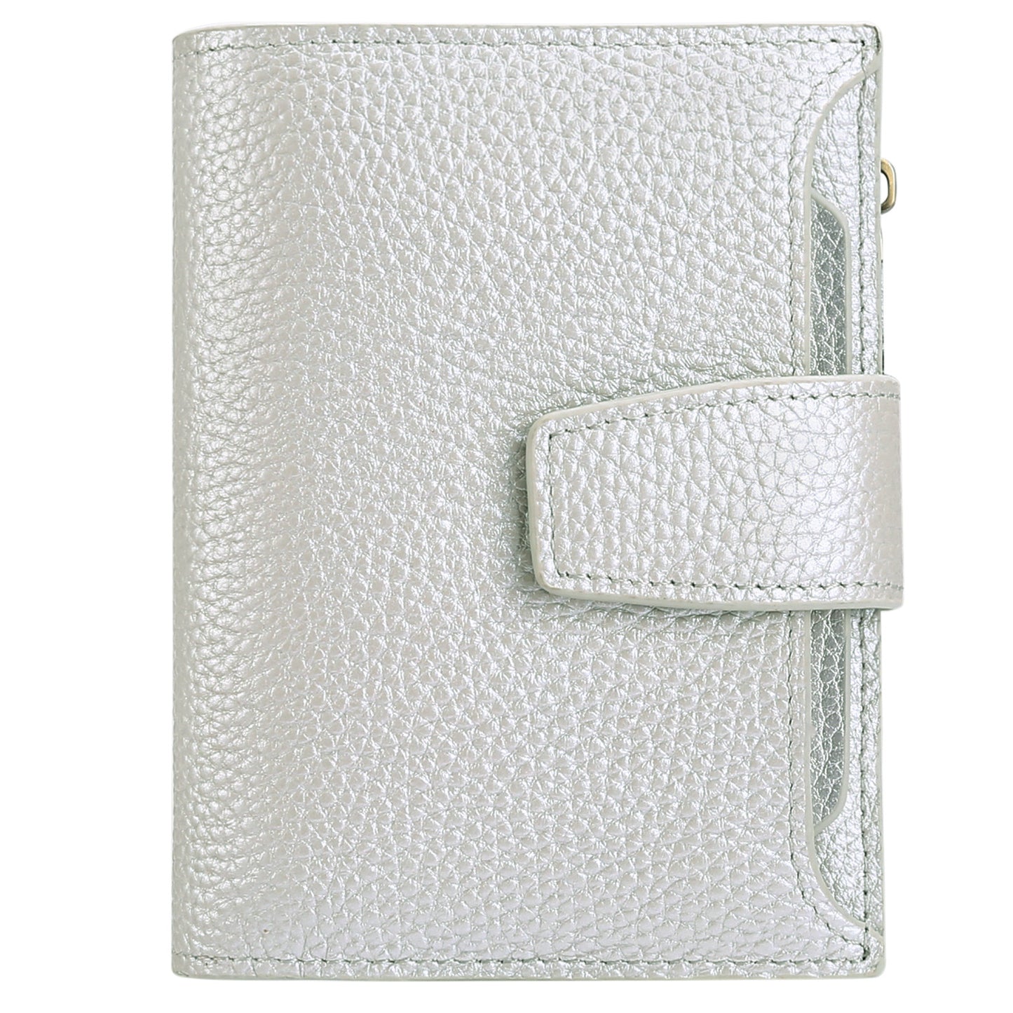 Compact women's wallet with zipper closure