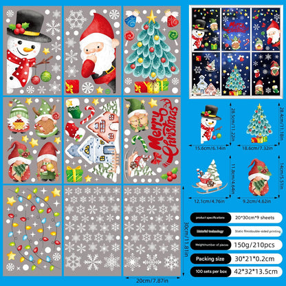 Static cling stickers enhancing festive ambiance