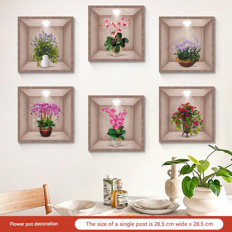 Stylish green plant wall art sticker 2
