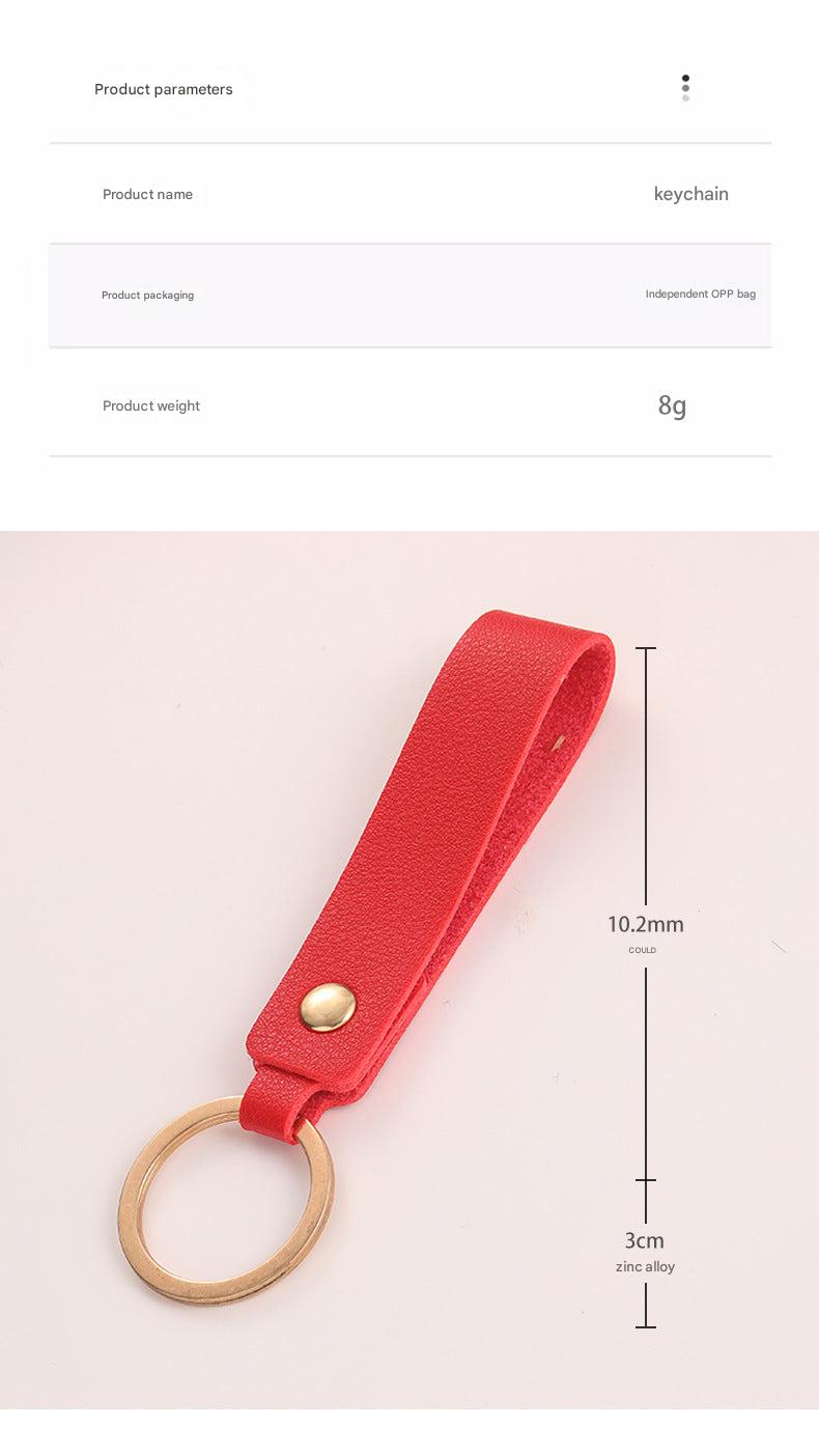 Stylish PU Leather Keychain in black