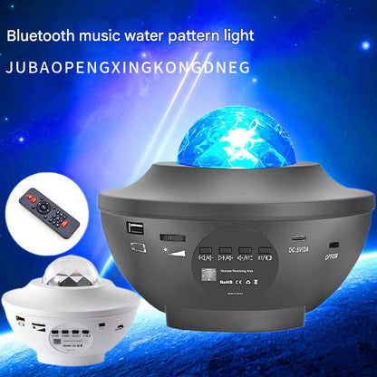 3D Fire Effect Night Light Projector with Bluetooth Speaker