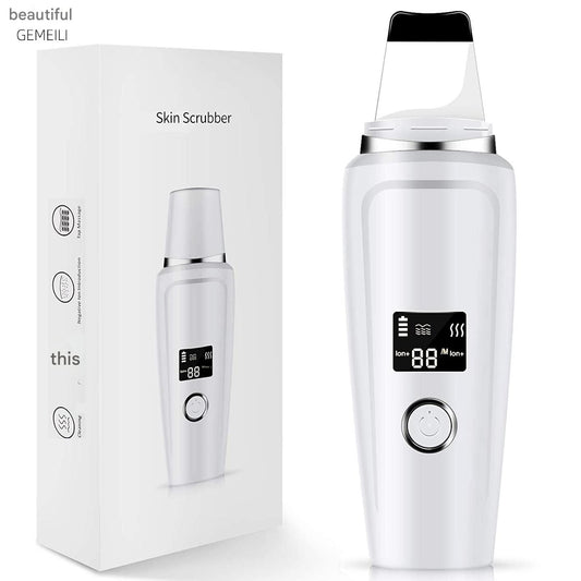 Portable skin scrubber with warranty