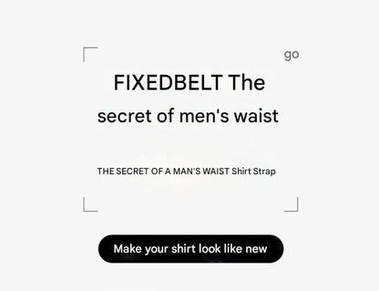 Close up of anti-slip shirt stay application