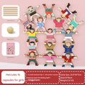 Popular Girl Character Set (16 strongmen figures, 1 ball, 5 balance beams, and an English instruction manual) (Pack of 1)