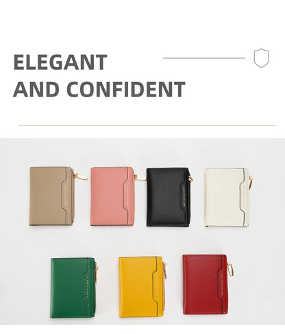 Green urban minimalist wallet for women