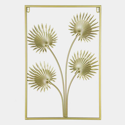 Stylish modern metal leaf wall décor for living room