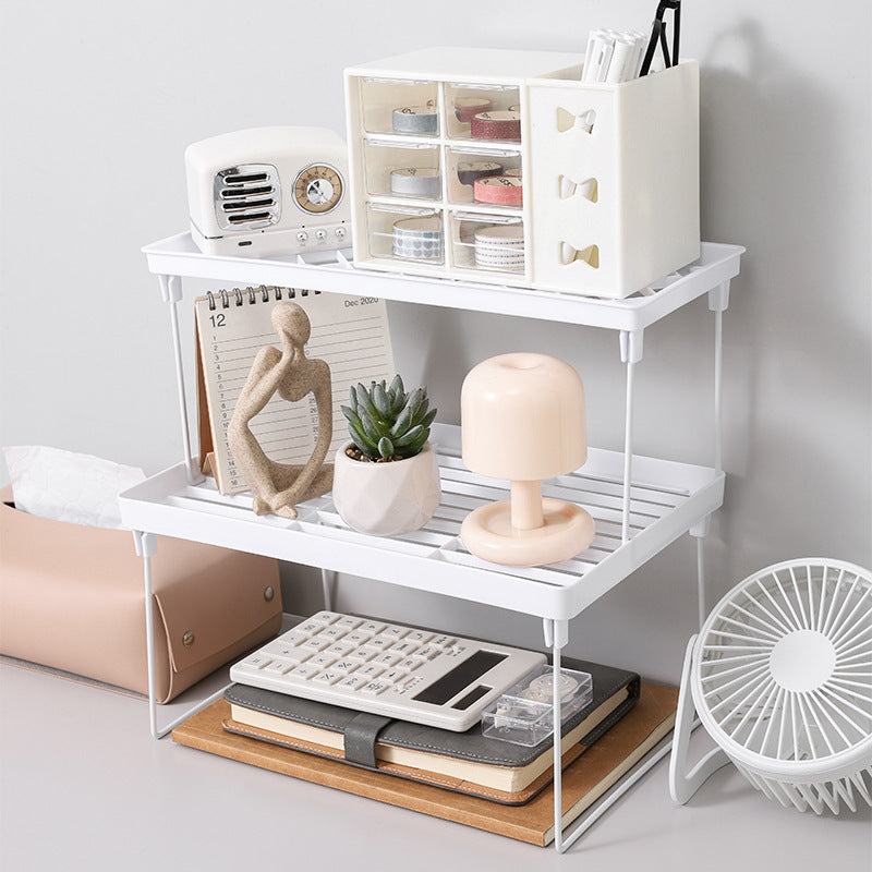 Collapsible storage rack for bathroom organization