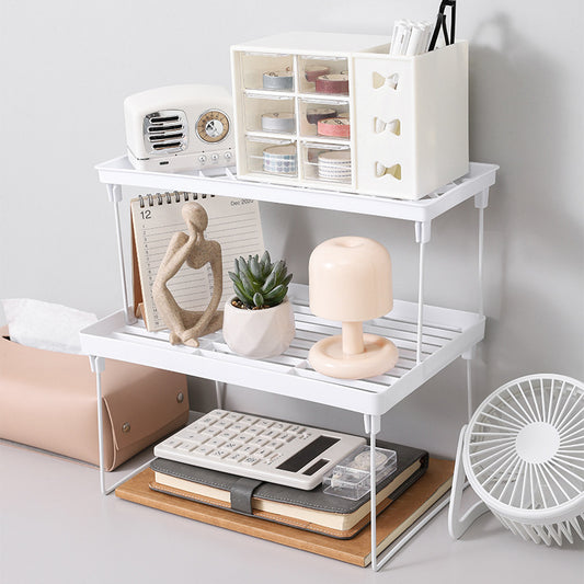 Collapsible storage rack for bathroom organization