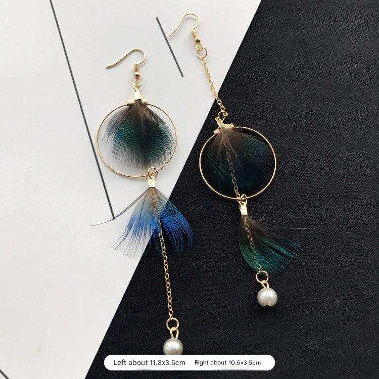 Colorful Feather Earrings Display - Image 8
