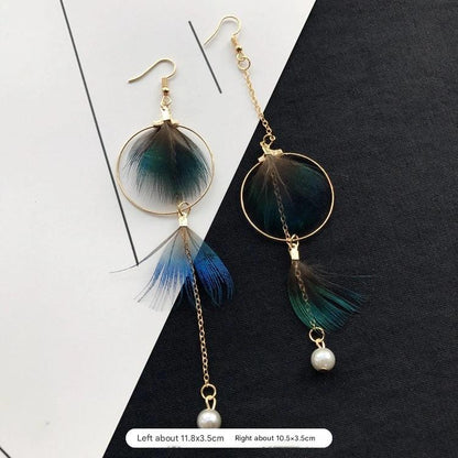 Colorful Feather Earrings Display - Image 8