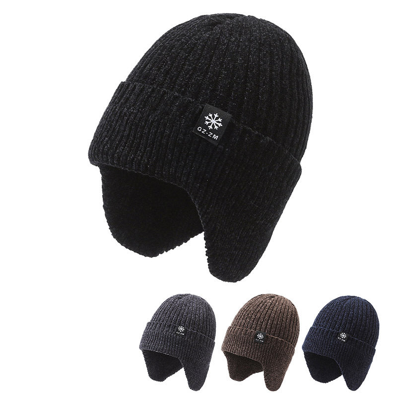 Chenille warm hat for winter protection