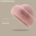 Imitation Fox Fur Mongolian Hat [Pink]