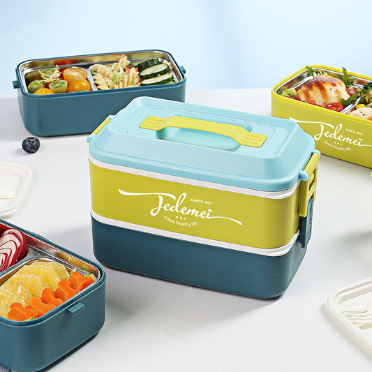 Portable Double-Layer Stainless Steel Lunch Box Image 7