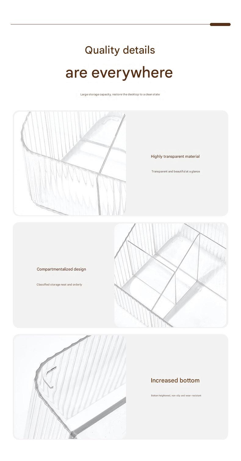 Transparent storage box for cosmetics