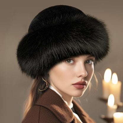 Stylish black winter hat for women
