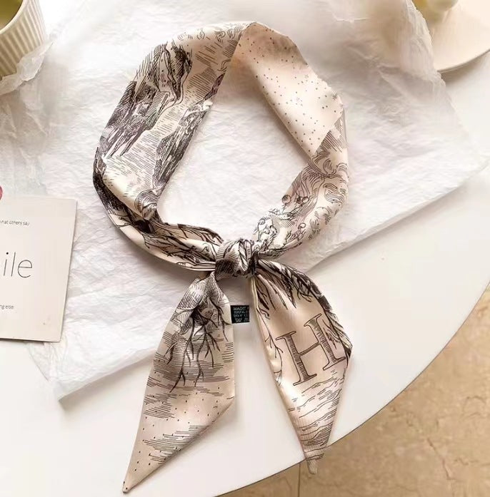 Geometric satin scarf perfect for gifts