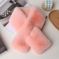 Korean Pink Double-Sided Plush Thick Scarf
