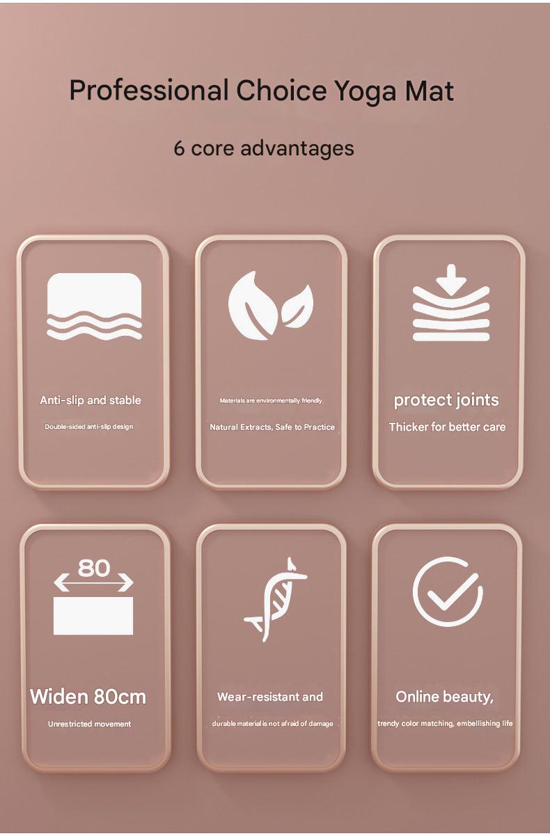 Non-slip TPE yoga mat for comfort