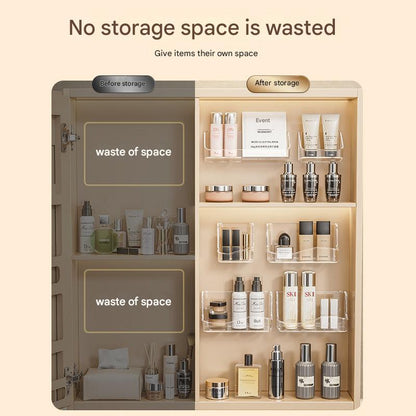 Cosmetic storage solution in a bathroom
