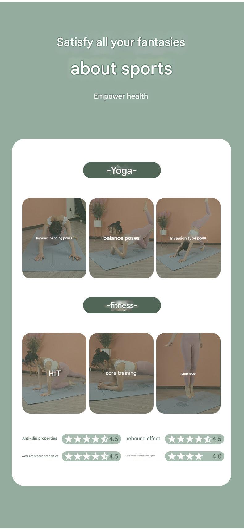 TPE Yoga Mat with Custom Logo Image 3