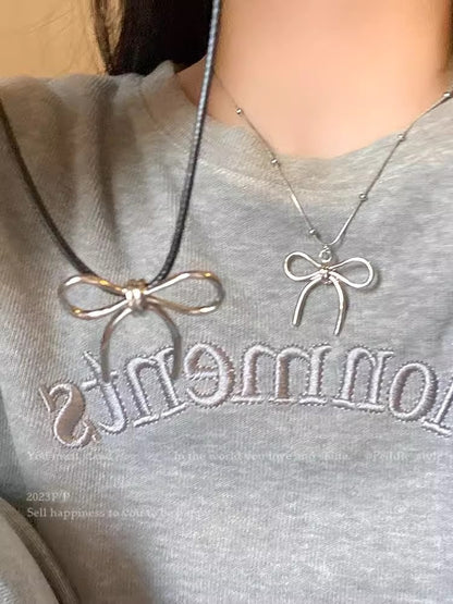 Chic Bowknot Sweater Necklace image 6