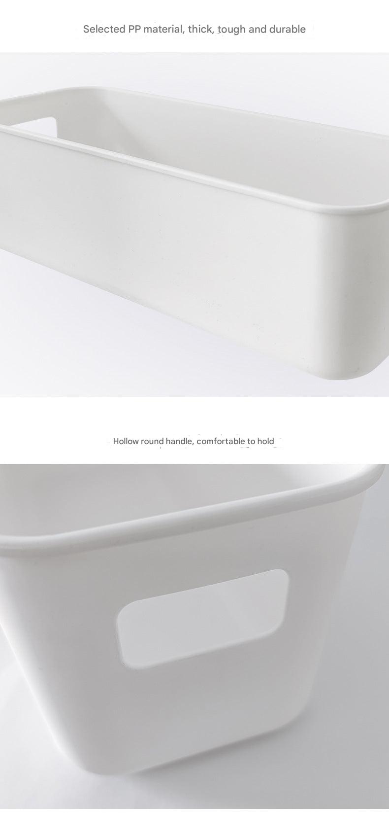 White plastic organizer for desk