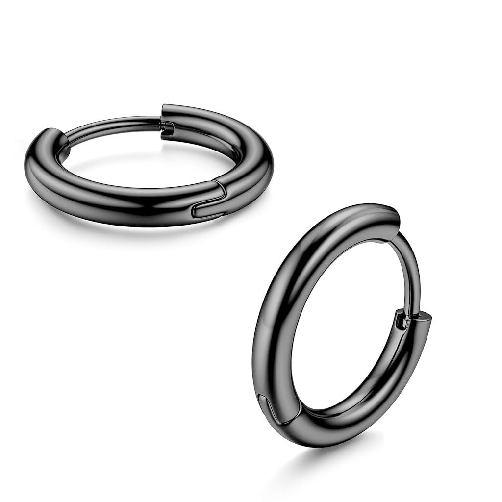 Close-up shot of titanium coil earrings image 3