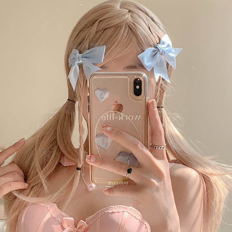Charming bow hair clip in black