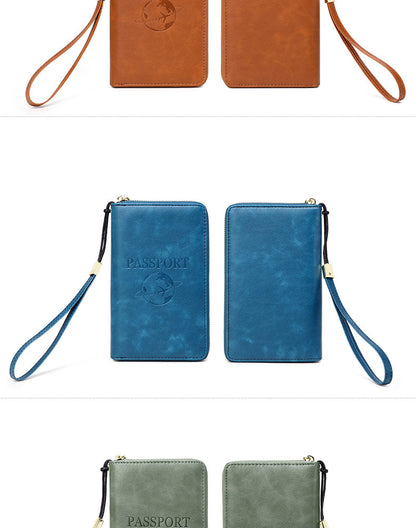 RFID passport holder dark blue