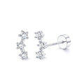 Silver Triple Zircon Pair