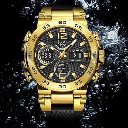 Comfortable silicone men's quartz watch