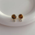 Teardrop Tiger Eye Stone Pair